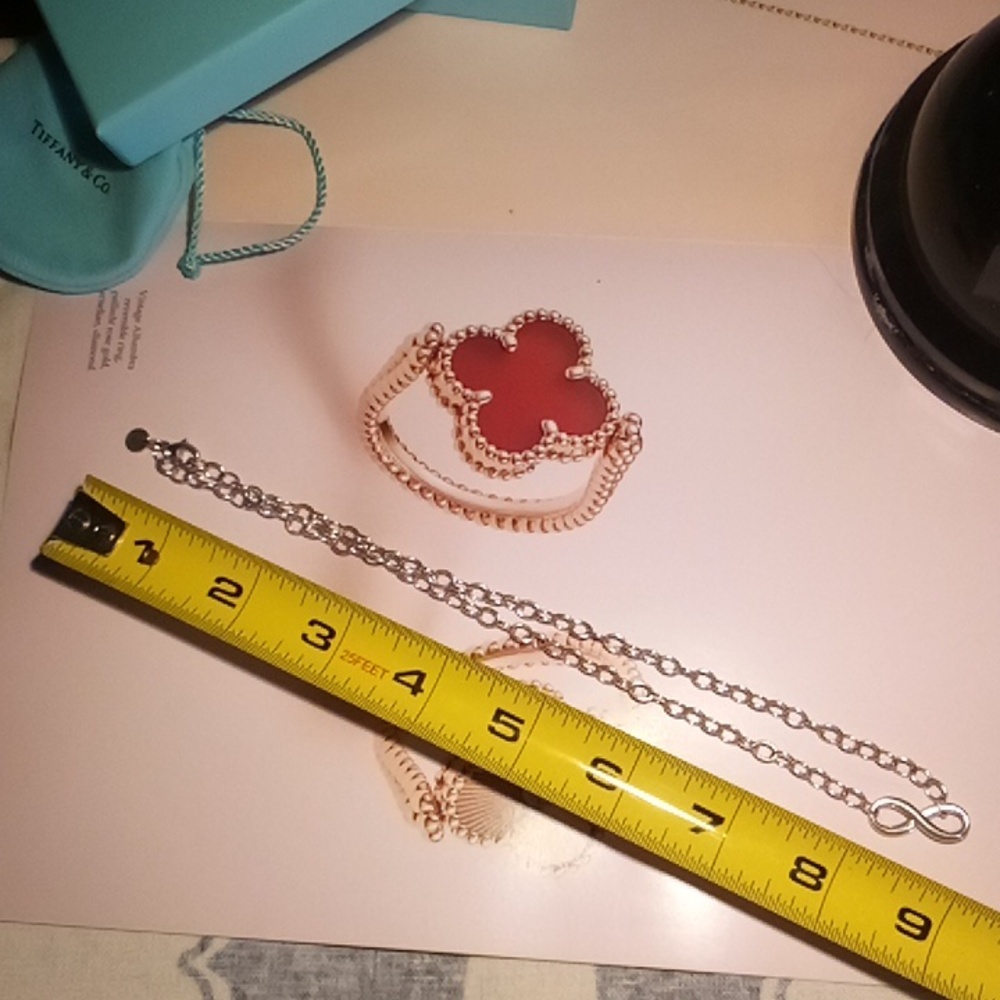 Tiffany Infinity 18" Necklace EUC with Box And Pouch 1" Infinity - Picture 3 of 10